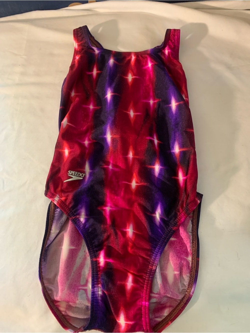 Speedo Girls' Pink & Purple Starburst One-Piece Swimsuit